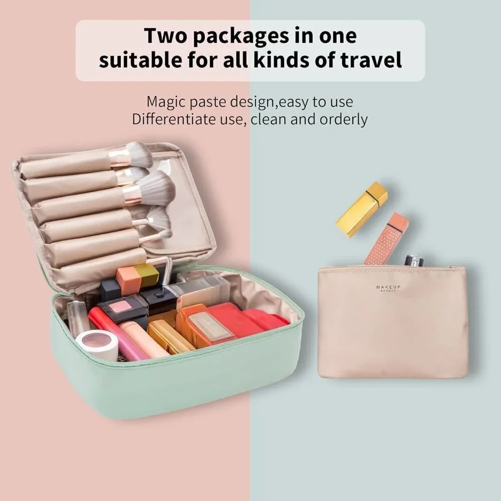 Travel Cosmetic Bag Toiletry bag for women and men Green